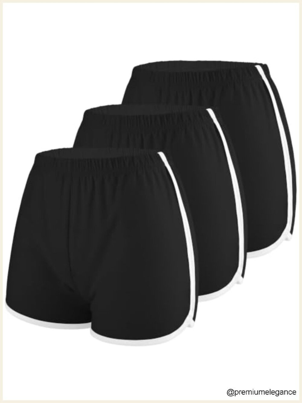 3 Pack Women Cotton Athletic Shorts Dolphin Hem High Rise Yoga Gym